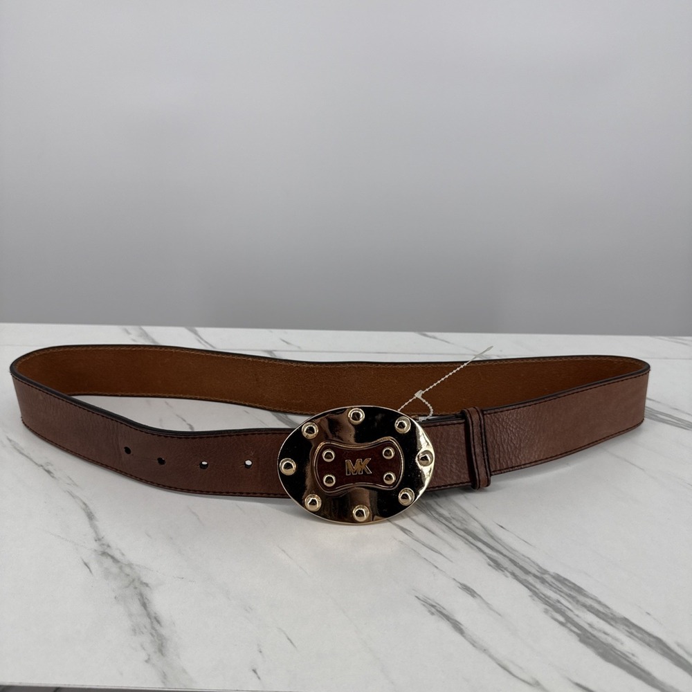 Michael Kors Leather Statement Belt Vintage Western Equestrian Riding Cowgirl